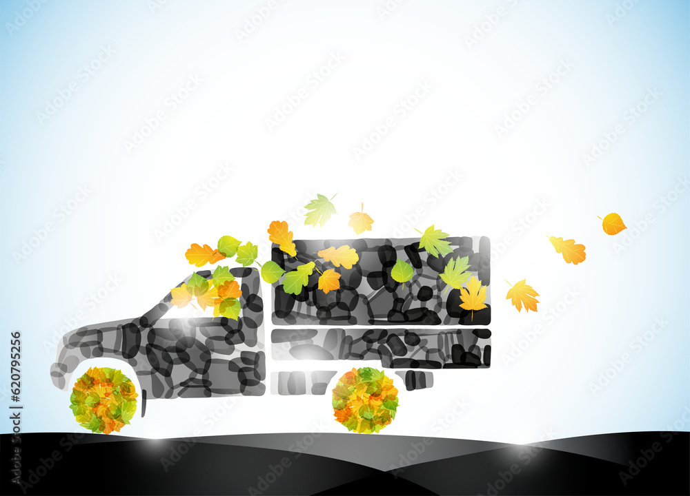 Obraz premium Electric Truck Ecological Transport