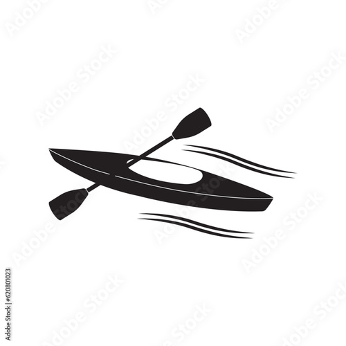 kayaking vector icon