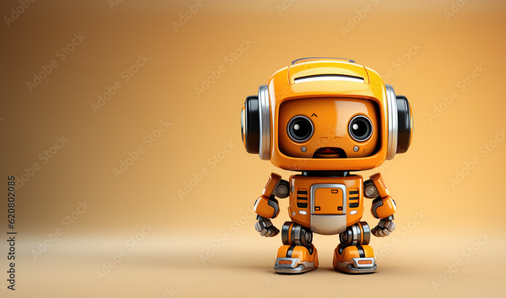 Tiny cute character illustrations, little robot toy full body, 3d isolated on clean studio background, Generative Ai Tiny cute character illustrations, little robot toy full body, 3d isolated on clean studio background, Generative Ai