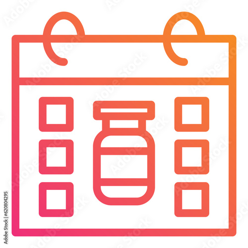 Schedule gradient icon