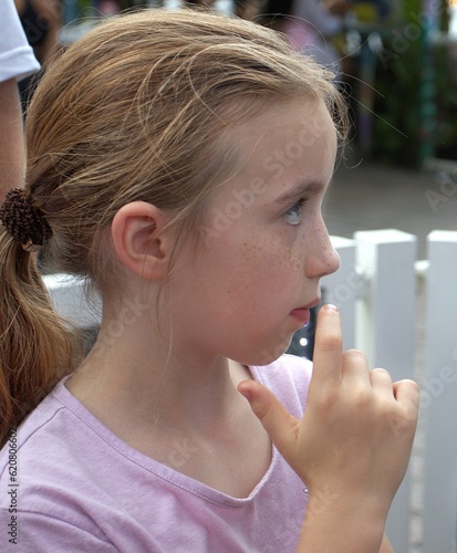 portrait of a child thinking