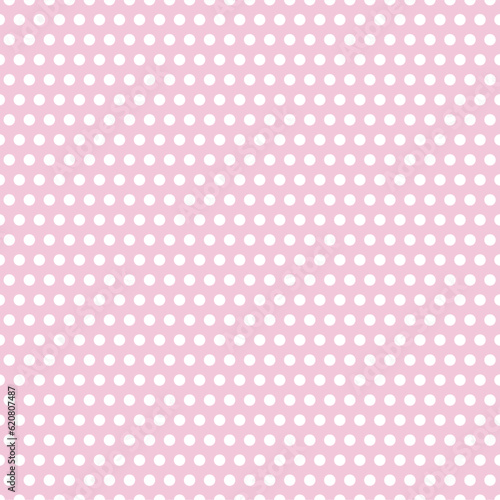 A pink and white polka dot background. A pink and white polka dot background. Great for holidays or other usages for scrap booking, gift wrapping paper, card making or other various usages. Small spot