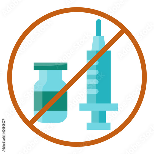 Syringe flat icon