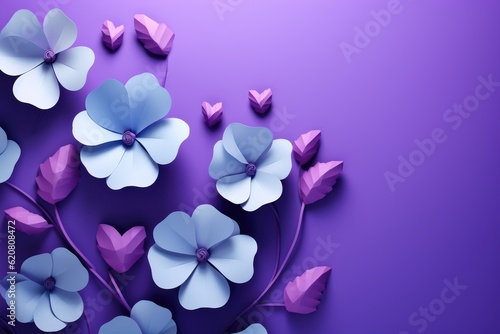Floral Fantasy  Abstract Design with Pink and Purple Petals