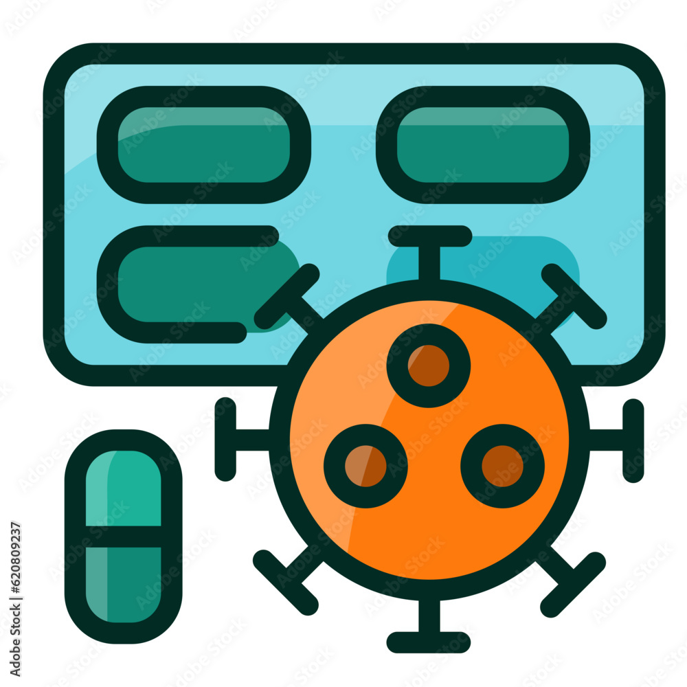 Obraz premium Antivirus filled outline icon