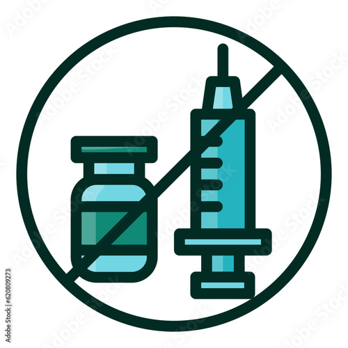 Syringe filled outline icon