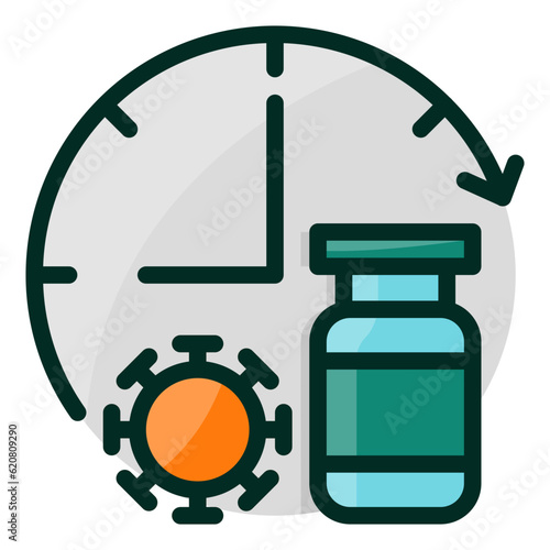 Vaccine filled outline icon
