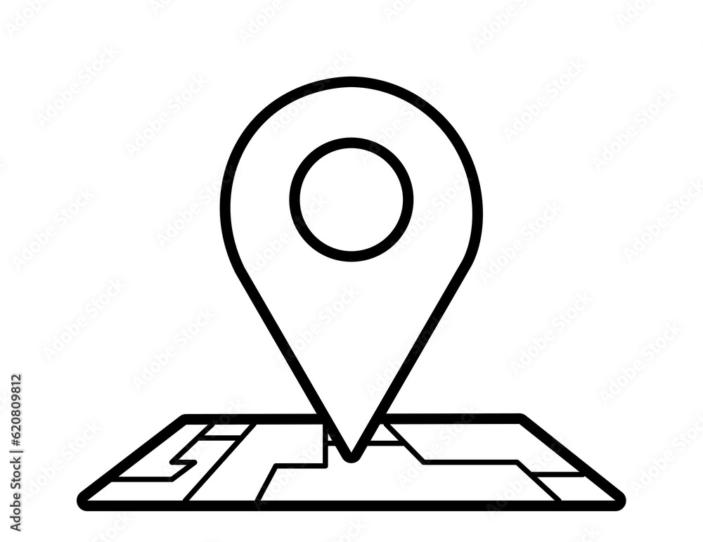 Map icon pointer simple illustation design. Flat graphic pointer pin for direction for location like street, route or location. Tag for mobile or navigation. White icon on isolated background Map icon pointer simple illustation design. Flat graphic pointer pin for direction for location like street, route or location. Tag for mobile or navigation. White icon on isolated background