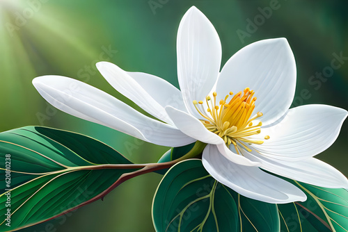 white lotus flower