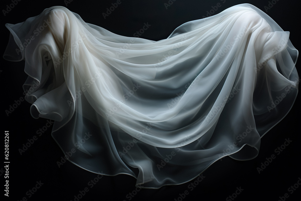 Wedding Tulle Effect Overlay. Elegant Sheer Fabric, Bride Photography, Veiling Style, Soft White Cloth for Classic and Romantic Design. Generative AI. Wedding Tulle Effect Overlay. Elegant Sheer Fabric, Bride Photography, Veiling Style, Soft White Cloth for Classic and Romantic Design. Generative AI.