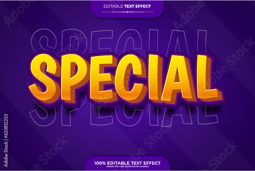 Special editable text effect vector illustration
