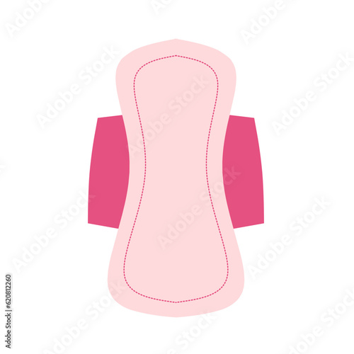 Menstrual flow rate, sanitary pad with blood Illustration 