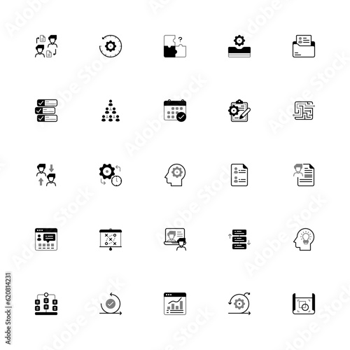 Project Management Duotone 2d Icon. Editable stroke. Pixel Perfect at 32x32
