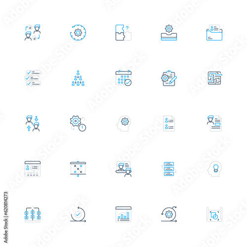 Project Management Duoline 2d Icon. Editable stroke. Pixel Perfect at 32x32
