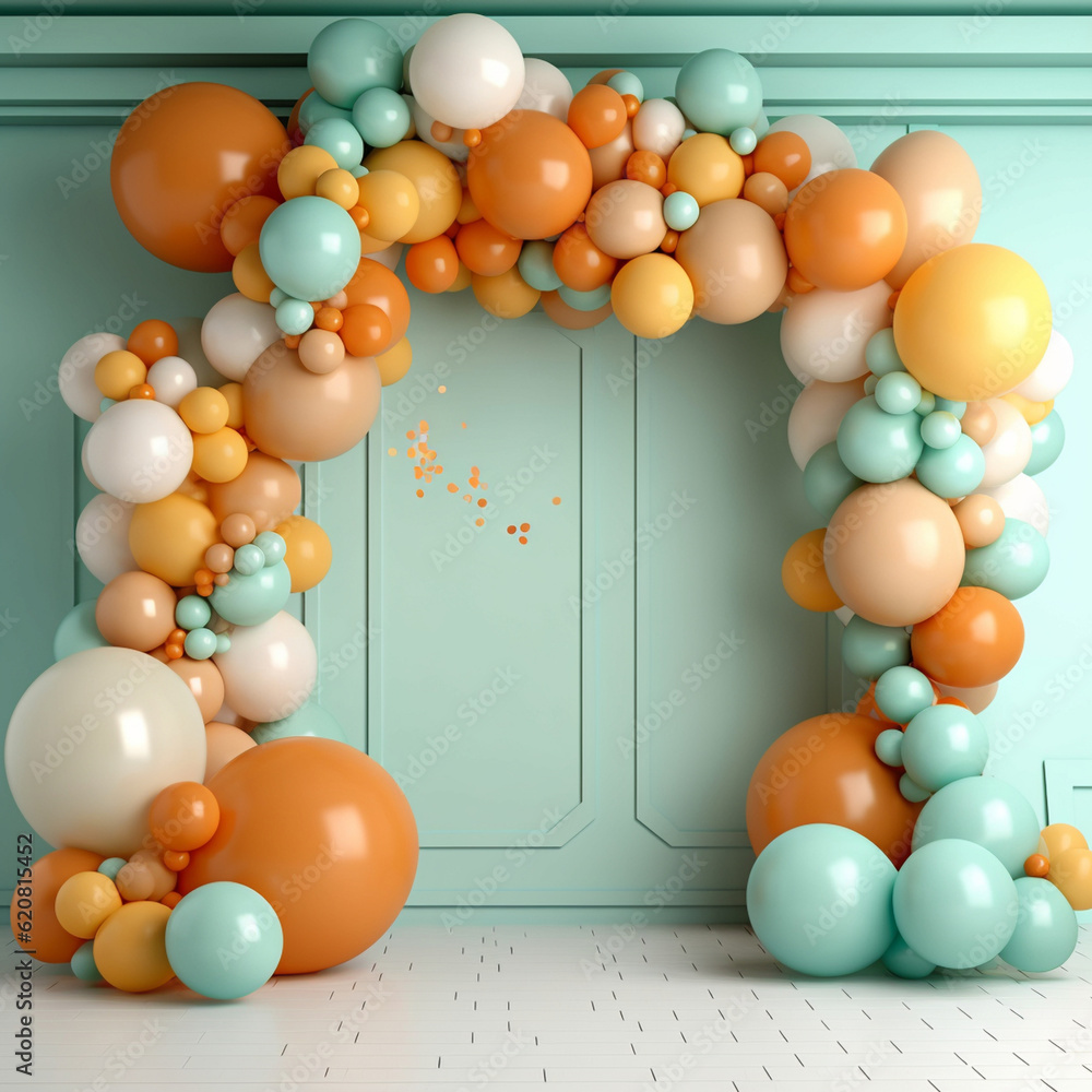 Balloons Backdrops, Overlays, Birthday Backdrop, Photography