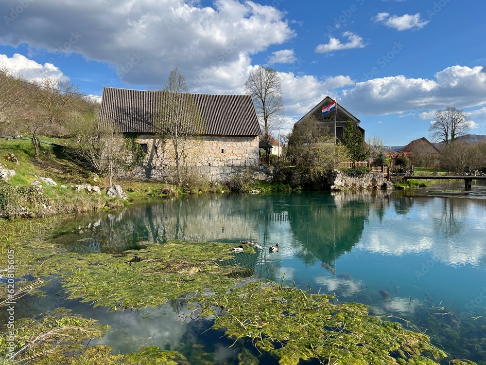 The springs of the Gacka river - Majer's spring, Croatia (Izvori rijeke Gacke ili Vrila Gacke - Majerovo Vrilo, Sinac - Lika, Hrvatska) The springs of the Gacka river - Majer's spring, Croatia (Izvori rijeke Gacke ili Vrila Gacke - Majerovo Vrilo, Sinac - Lika, Hrvatska)