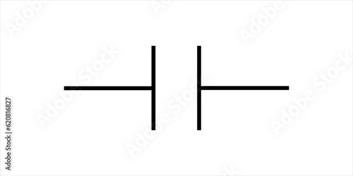 A capacitor symbol for electronic circuit | capacitor symbols icon