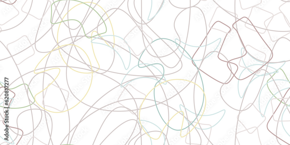 Fototapeta premium Chaotic Simple Seamless Pattern Textile One Line