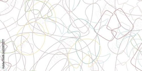 Chaotic Simple Seamless Pattern Textile One Line