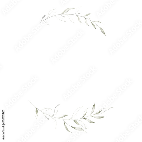 Tropical leaves of hand drawn line art modern style. png illustrations.