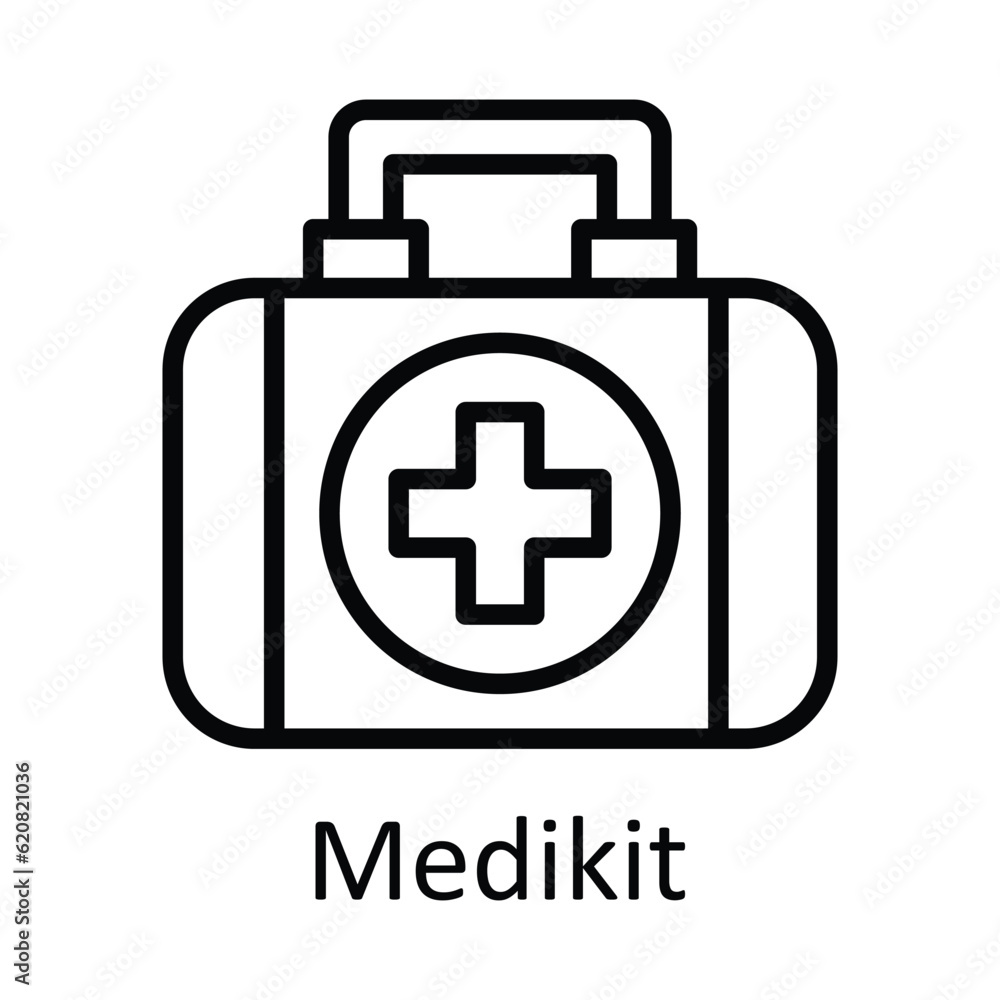 Medical kit Vector outline Icon Design illustration. Education Symbol on White background EPS 10 File Medical kit Vector outline Icon Design illustration. Education Symbol on White background EPS 10 File