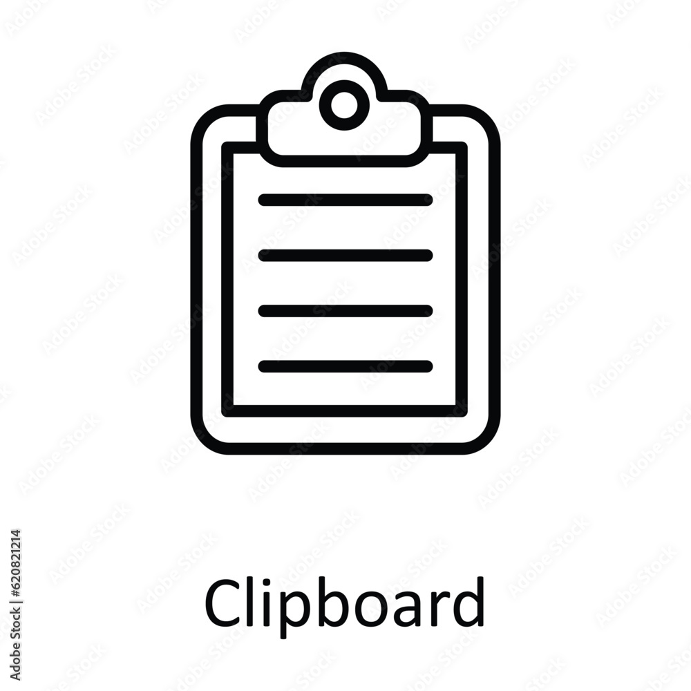 Clipboard Vector outline Icon Design illustration. Education Symbol on White background EPS 10 File Clipboard Vector outline Icon Design illustration. Education Symbol on White background EPS 10 File