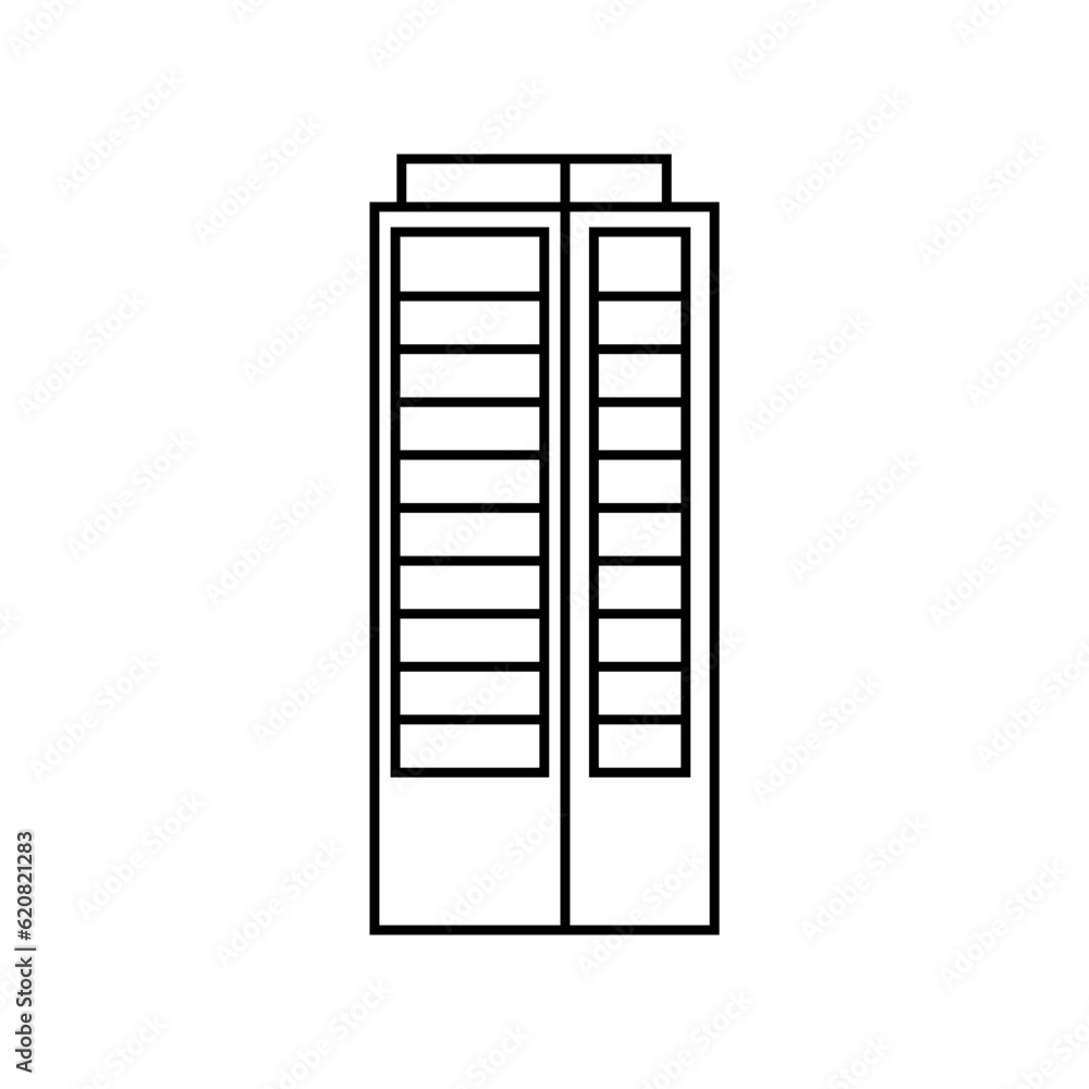 Skyscraper icon vector. Building illustration sign. high-rise building symbol. architecture logo. Skyscraper icon vector. Building illustration sign. high-rise building symbol. architecture logo.