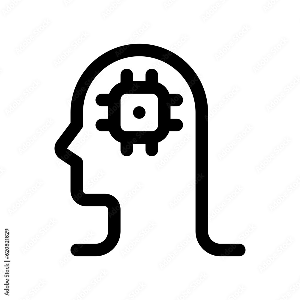 Editable artificial brain vector icon. AI technology, artificial intelligence, computer. Part of a big icon set family. Perfect for web and app interfaces, presentations, infographics, etc Editable artificial brain vector icon. AI technology, artificial intelligence, computer. Part of a big icon set family. Perfect for web and app interfaces, presentations, infographics, etc