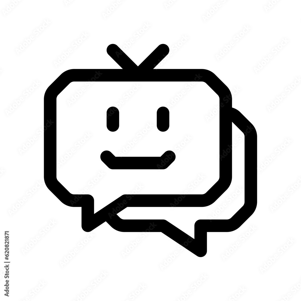 Editable chat bot, smart assistant vector icon. AI technology, artificial intelligence, computer. Part of a big icon set family. Perfect for web and app interfaces, presentations, infographics, etc Editable chat bot, smart assistant vector icon. AI technology, artificial intelligence, computer. Part of a big icon set family. Perfect for web and app interfaces, presentations, infographics, etc