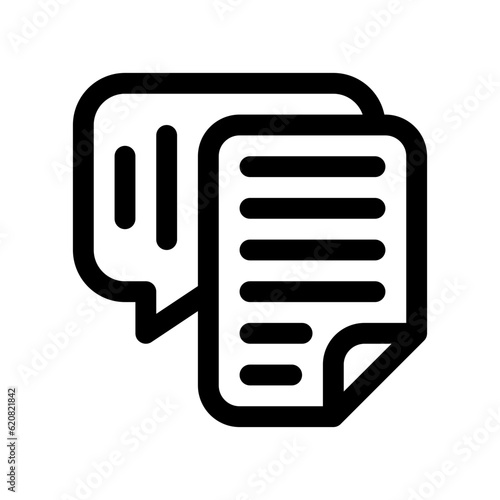 Editable speech recognition, transcription vector icon. AI technology, artificial intelligence. Part of a big icon set family. Perfect for web and app interfaces, presentations, infographics, etc