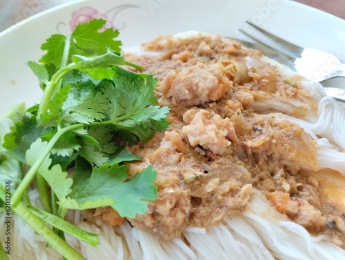 Delicious noodle Chinese Thai style