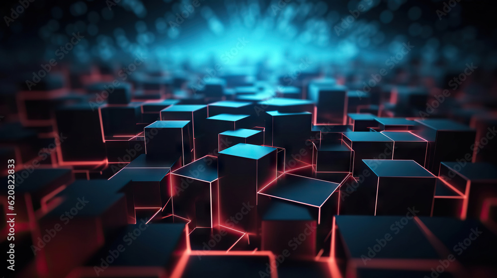 Fototapeta premium Digital data background. Abstract art can be used in the description of network abilities, technological processes, digital storages, science, education, etc.