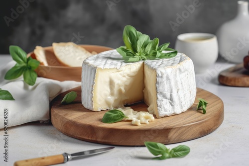 Brie cheese basil organic. Generate Ai