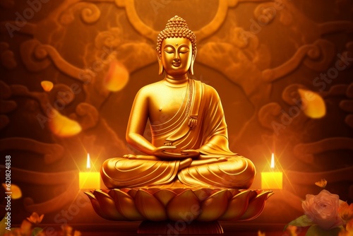 Buddha lotus position. Generate Ai