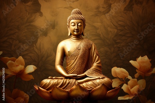 Buddha lotus position art. Generate Ai