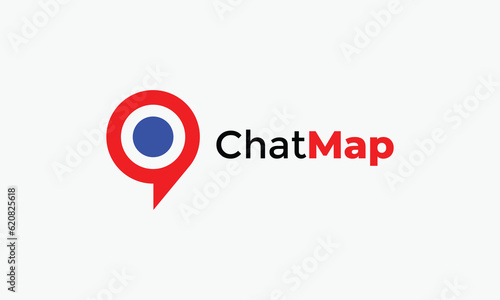Free Download Logo vector chatting concept symbol communication networking information pin area locate spot mark navigation find place - GFXLoad