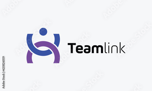 Infinity letter U logotype alphabet chain logo vector link connection technology strong team networking cooperation business
