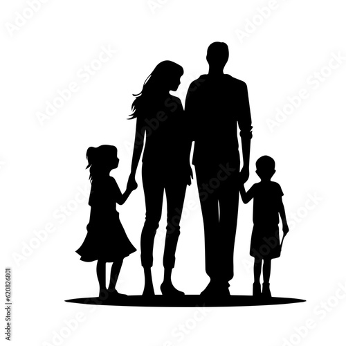 family silhouette illustration 