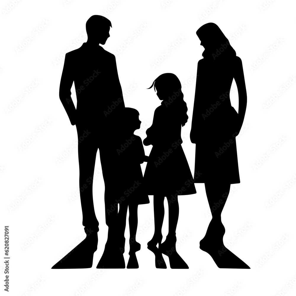 family silhouette illustration family silhouette illustration