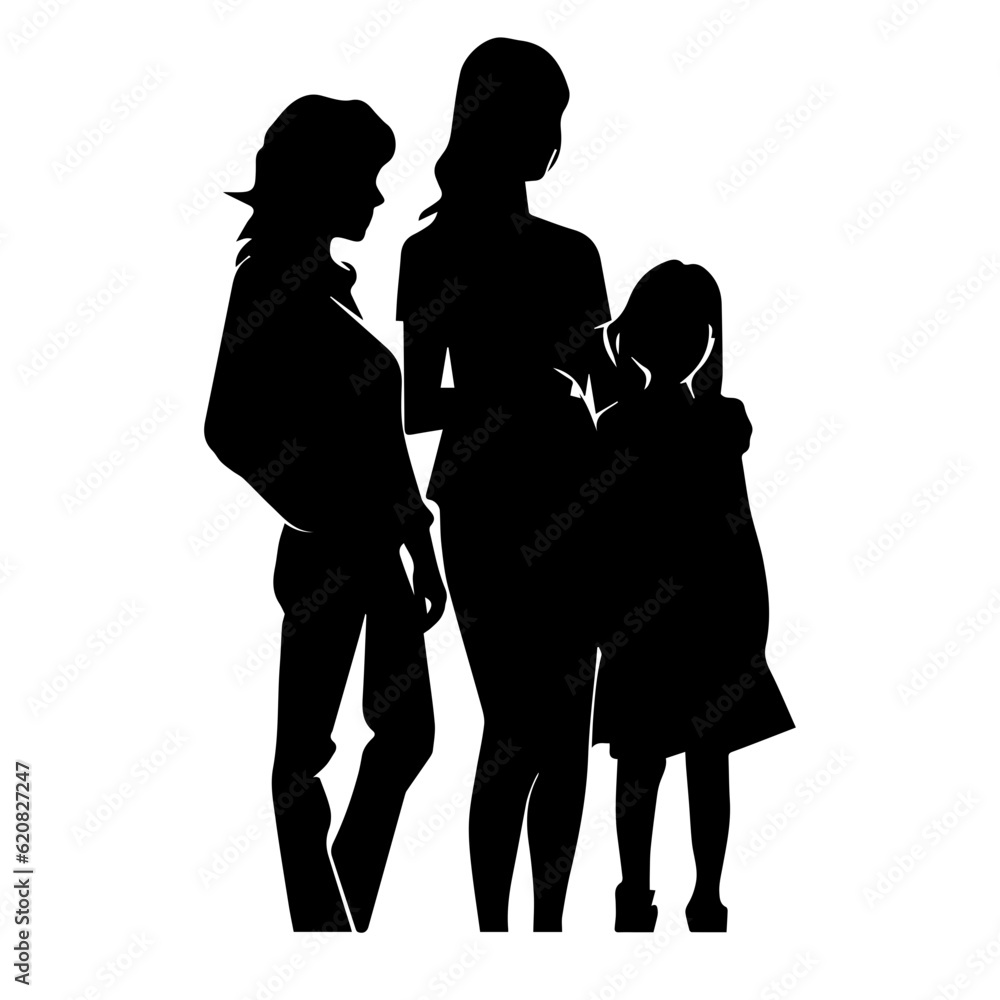 family silhouette illustration family silhouette illustration