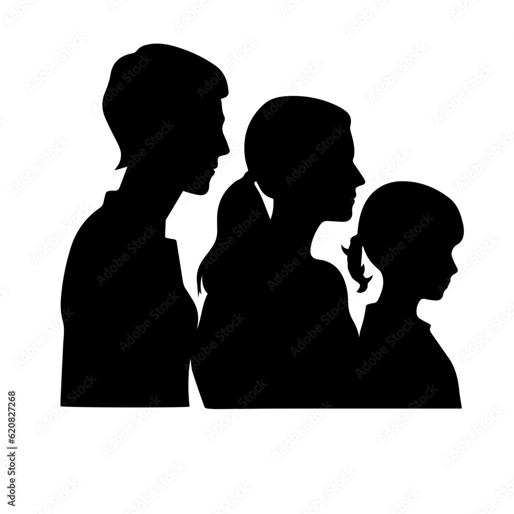 family silhouette illustration family silhouette illustration
