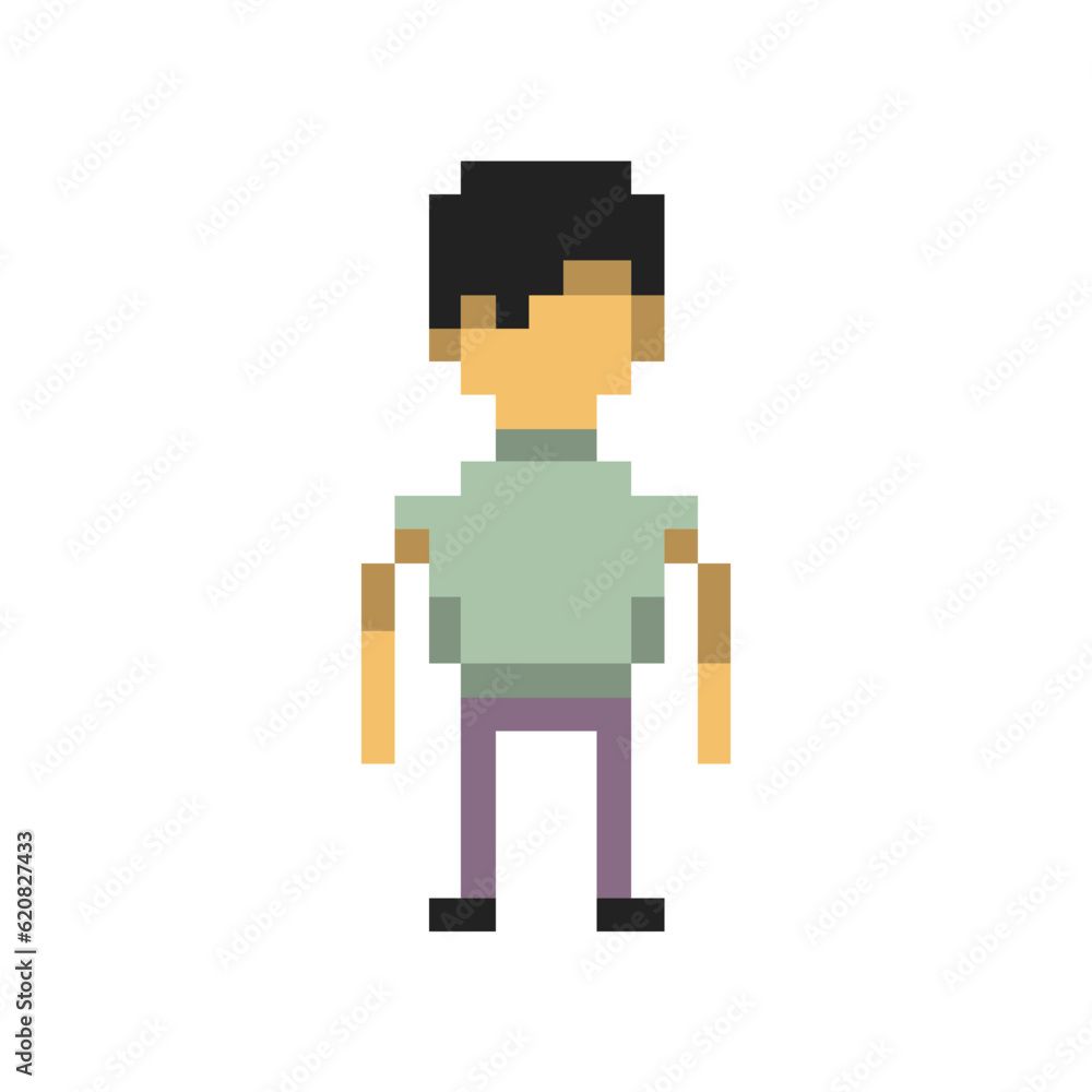 this is flat character icon in pixel art with simple color with white background this item good for presentations,stickers, icons, t shirt design,game asset,logo and your project.