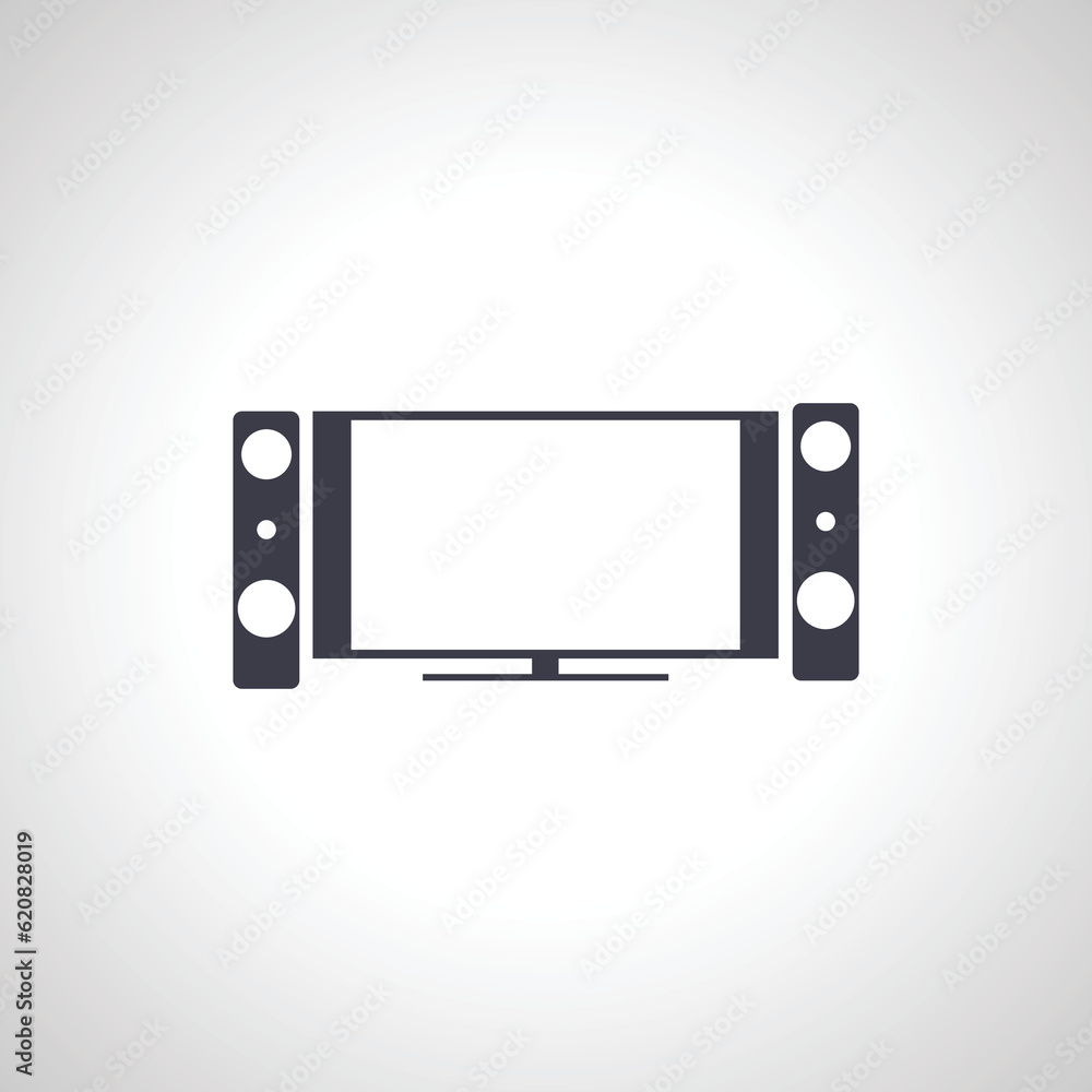 Obraz premium Tv icon. home theater icon.