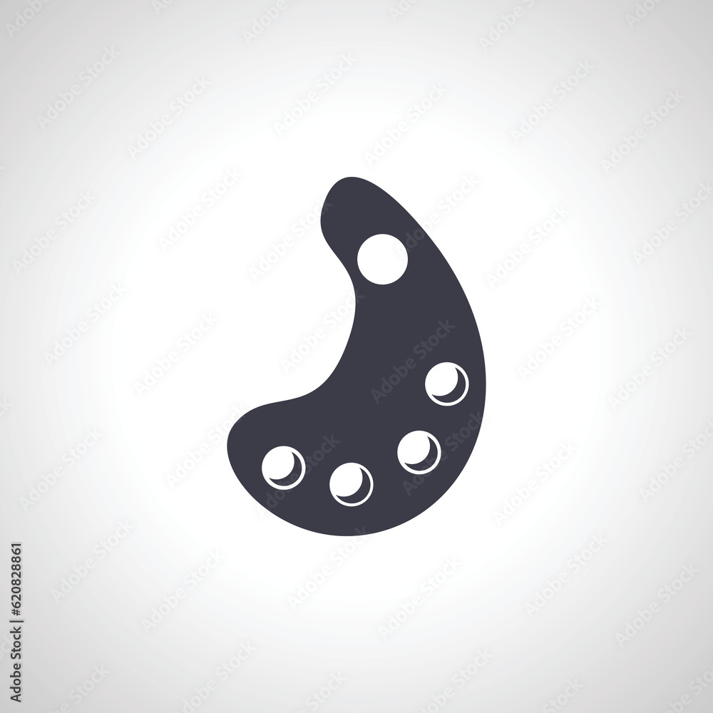 Painting palette and brush icon. painting kit icon. Painting palette and brush icon. painting kit icon.