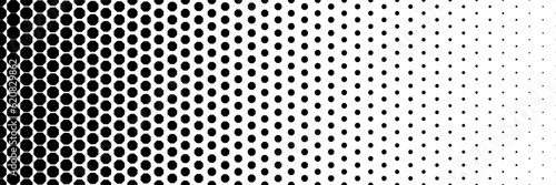 horizontal black halftone of octagon design for pattern and background. photo