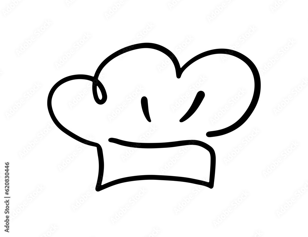 Chef Hat Line Art Drawing Icon Cooking Logo Design Chef Hat Line Art Drawing Icon Cooking Logo Design