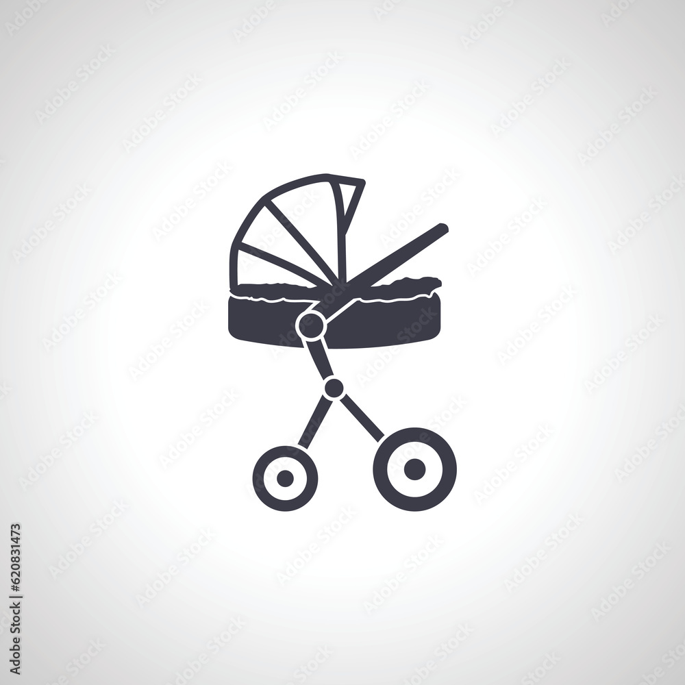 Baby Pram Carriage icon. stroller baby icon. Baby Pram Carriage icon. stroller baby icon.