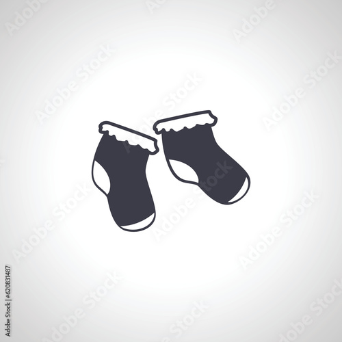 Baby socks icon. Baby socks icon. © Gunel