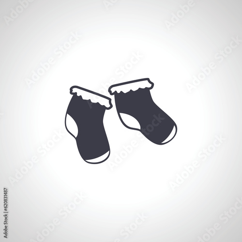 Baby socks icon. Baby socks icon.