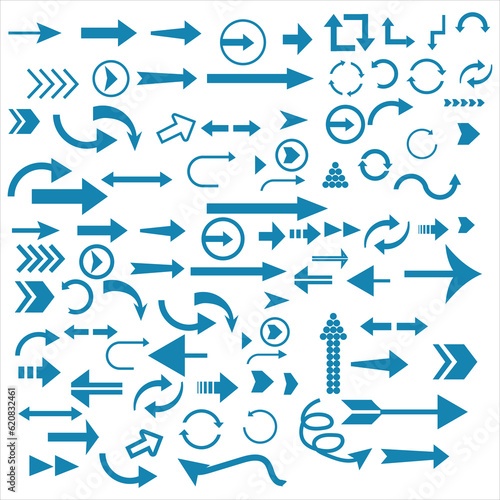 Doodle arrow set  collection of hand drawn elements